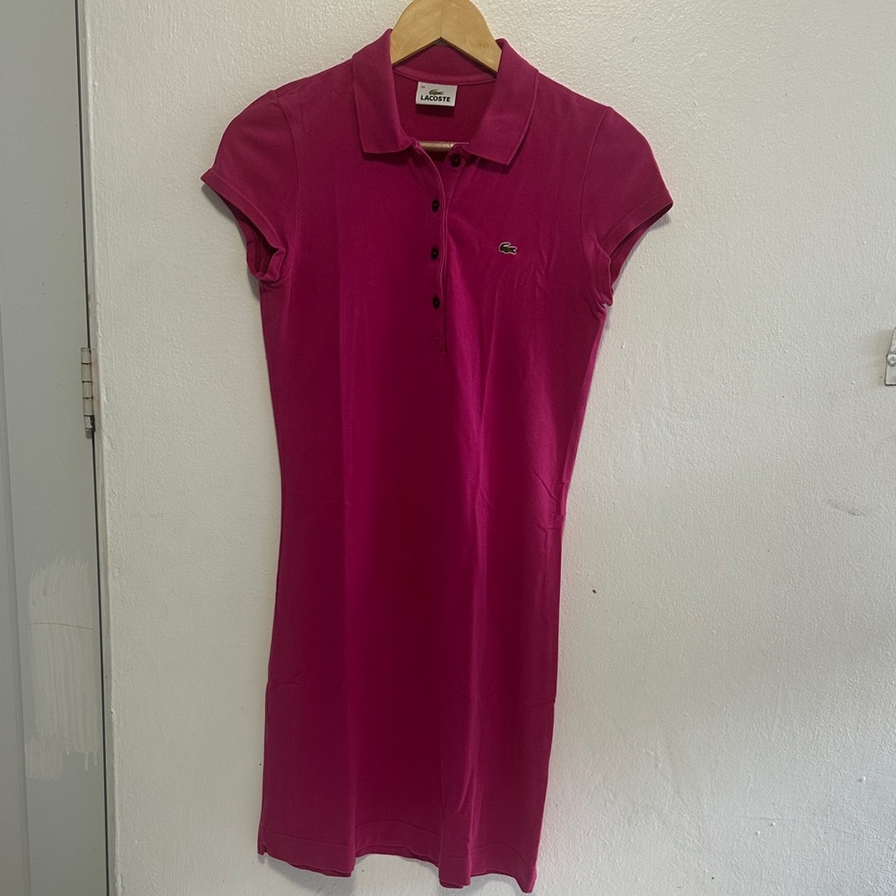 Lacoste Women's Fuchsia Polo Dress size small